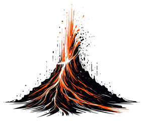 flowing magma vector graphic t shirt design print © ArtCommercial