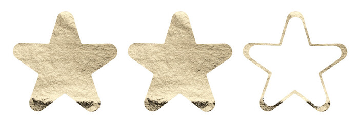 User rating with two three stars reflects moderate feedback and partial satisfaction choice. Digital