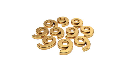 Heap of Golden Number Nine Symbols