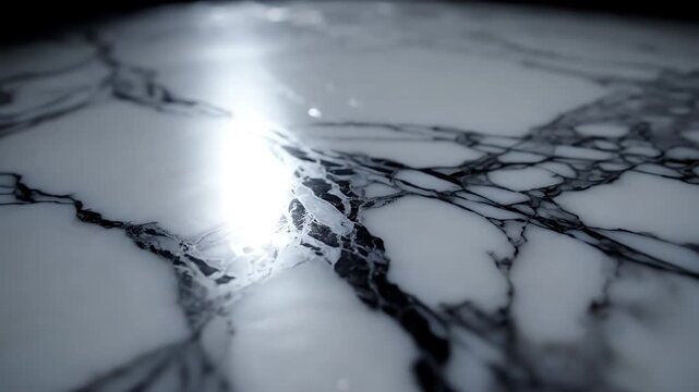 High contrast static macro shot displaying the intricate natural variability and dark veining of a smooth pristine gray marble surface texture marble, background, wall