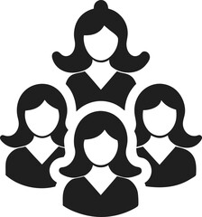 Women empowerment group icon