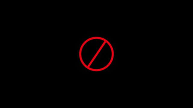 Abstract beautiful Red prohibition symbol design,not allowed red circle.