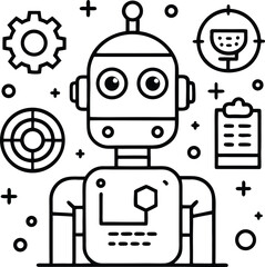 Finance line icons set. Money payments elements outline icons collection.