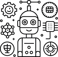 Finance line icons set. Money payments elements outline icons collection.