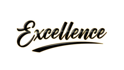 Elegant Calligraphic Design Featuring the Word Excellence in a Stylish Font