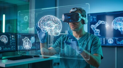 Virtual reality innovations in medicine exploring future medical technologies in a high-tech lab environment