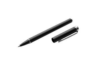 Black Ink Pen for Work & Study on white background