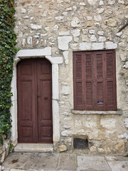 Old door detail in saint paul de vence Medieval village in provence france