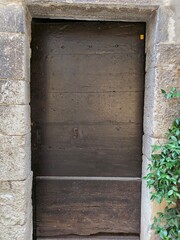 Old door detail in saint paul de vence Medieval village in provence france