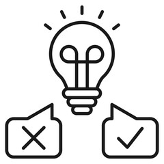 Fototapeta premium Feasibility Outline Icon Vector Illustration