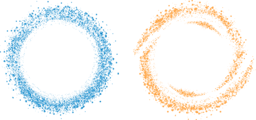 Gold Glitter Circle Gold glitter. Golden sparkle confetti. Shiny glittering dust. Gold Foil splatter glitter Golden  stroke on transparent background. Festive background with gold glitter 