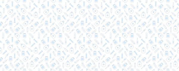 Medicines Seamless Pattern - 1