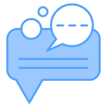 Comment Blue Icon Vector Illustration