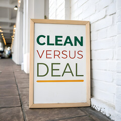 CLEAN VERSUS DEAL Ad