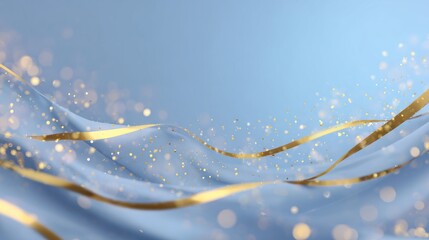 Abstract flowing silk and ribbons design