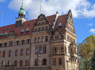 Obraz premium Panorama of Legnica with a view of St. Mary's Church
