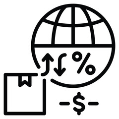 Customs Duty Icon Line Vector Illustration