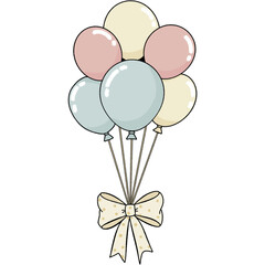 colorful balloons on a white background