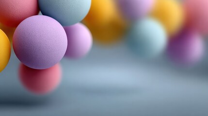 Gradient orbs floating left side, soft glow, 