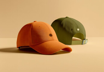 Baseball Cap Mockup Front and Back View