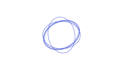 Minimalist Blue Abstract Orbital Rings on Light Gray Background