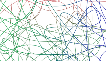 Abstract Interweaving Vibrant Line Composition