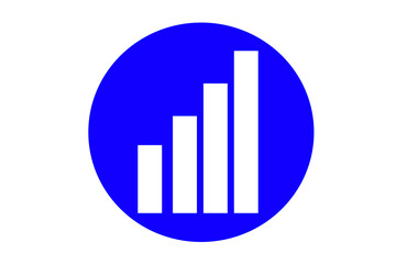 Blue Circle Business Growth Bar Chart Icon