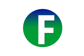 Letter F Gradient Circle Branding Icon