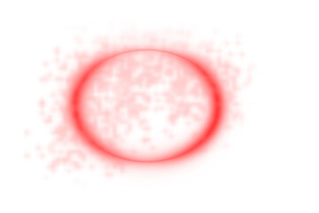 Vibrant Red Neon Glowing Energy Portal