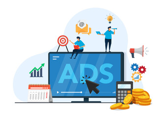 Concept of Pay Per Click stock illustration