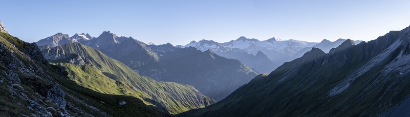 Alpine Panorama View From Bachlenkenkopf
