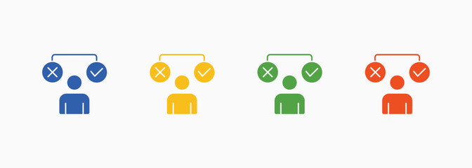 Decision Making Icon Set Color Multiple Style Collection Element For Design