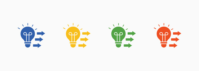 Approach Icon Set Color Multiple Style Collection Element For Design