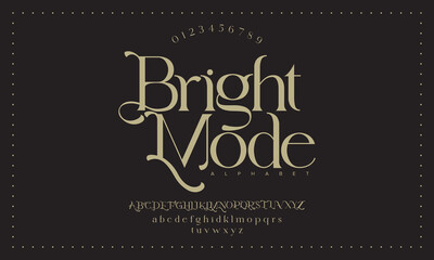 Luxury serif font in modern style, this typeface has a big set of ligatures and alternates and can be used for logos