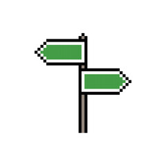 road street signs pixel art