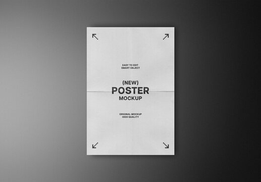Creased Poster Mockup