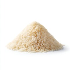 White Rice Pile on Clean Surface Ready for Cooking or Culinary Use in Delicious Dishes Like Sushi, Risotto, or Fried Rice Recipes