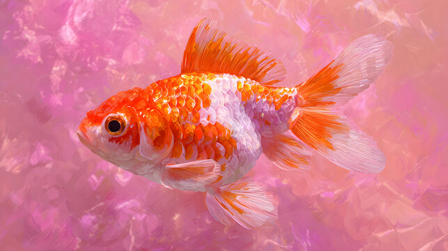 Un poisson sur un fond rose pour le poisson d'avril