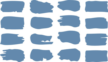 Set of grunge paper banners and brush effects.