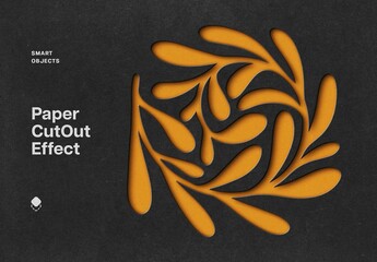 Cutout Paper Effect Mockup