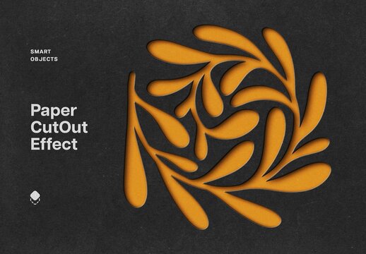 Cutout Paper Effect Mockup