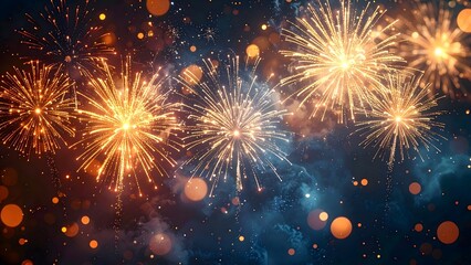 Modern New Year 2026 celebration background with sparkling fireworks and elegant light effects. Designed for online banners, email marketing, mobile wallpapers, and festive announcements.