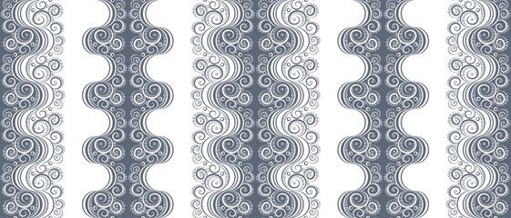 Seamless pattern of lace stripes. Vector illustration.