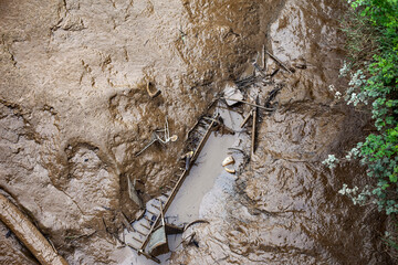 Dumping of garbage and objects in nature