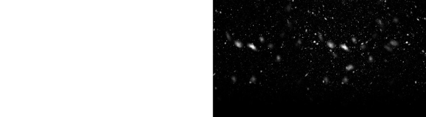 PNG image of intense snow overlay textures featuring falling flakes and abstract blizzard elements on transparent background