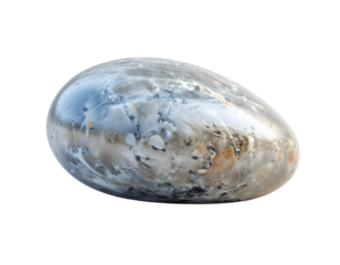 Single Smooth Stone Pebble Isolated for Minimalist, Natural, and Zen-Inspired Design Concept
