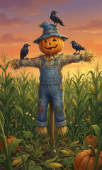 girl in a pumpkin patch