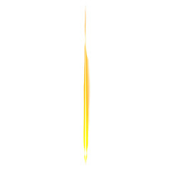 Abstract Yellow Light Beam on Transparent Background, Modern Art Design