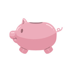 Fototapeta premium かわいい豚の貯金箱のイラスト