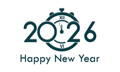Happy new year 2026 with timer design